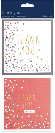 SH14915 CARD TWIN PKTHANK YOU DESIGNER