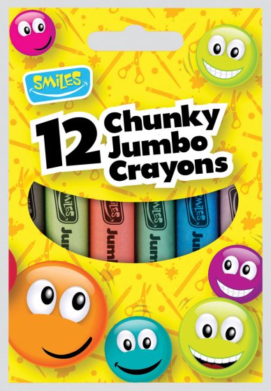 SH08202 FUN 12 CHUNKY JUMBO CRAYONS