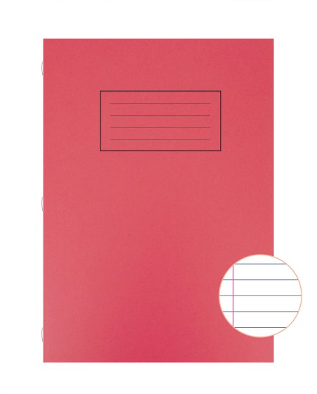SH02609f EXERCISE BOOK A4 40LVS FM RED