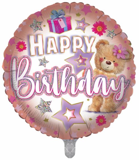 BALLOON 18IN FOIL BIRTHDAY BEAR CUTE