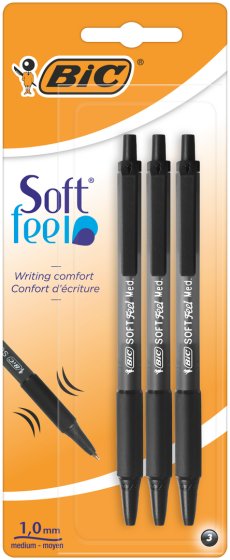 SJ06608 SOFT FEEL CLICK GRIP X 3 BLACK