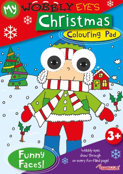 CH1203 COLOURING BOOK WOBBLY EYES XMA