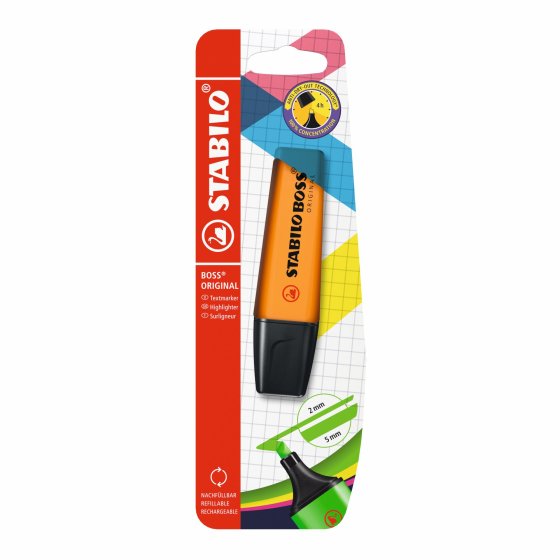 SH07803 BOSS HIGHLIGHTER ORANGE CARDED