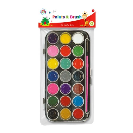SH08801 PAINTS N BRUSH SET KIDS CREATE