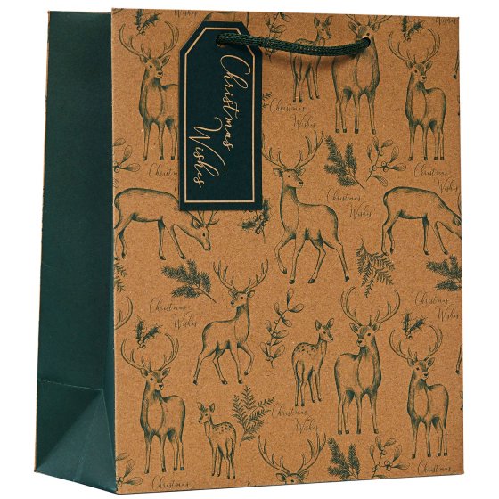 XG2008 GIFT BAG FOREST DEER MEDIUM
