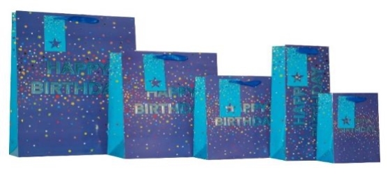 ** NEW FOR 2026 ** BOTTLE BAG HAPPY BIRTHDAY BLUE