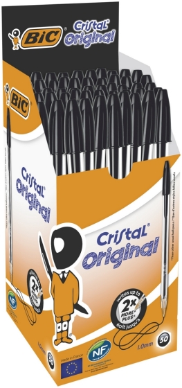 CJ1102 SJ06605 PEN BIC CRISTAL MED BLK