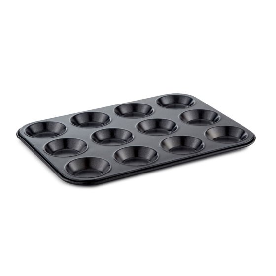 12 HOLE SHALLOW MUFFIN TINNON STICK 32X24X1CM