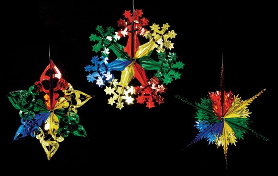 XH3602 40CM FOIL STARBURST 3 ASSORTED