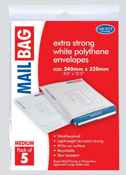 CJ0208 SJ00202 MAIL BAG MEDIUM PACK OF 5