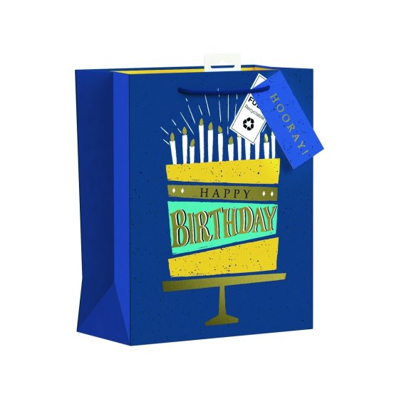 SJ15230 SJ15230 GIFT BAG BIRTHDAY CAKE LARGE