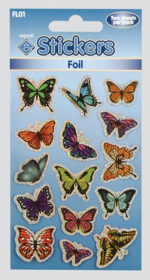 SH09127 FOIL STICKERS BUTTERFLY