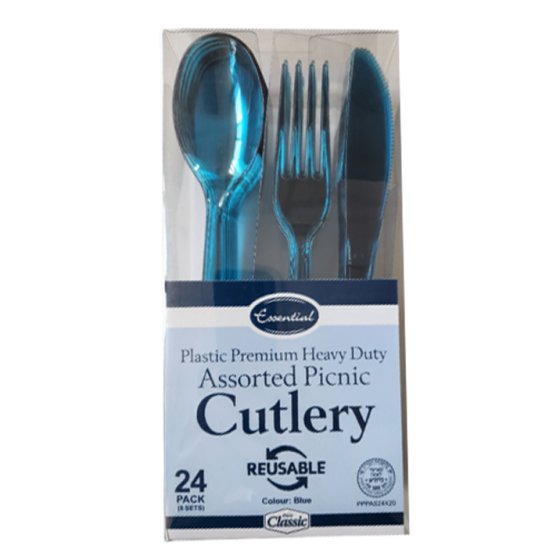 SH11801 CUTLERY REUSABLE ASSORTED PLAS