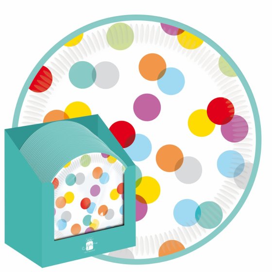 CH1609 SH11909 PLATES PAPER 23CM SPOTS 8S