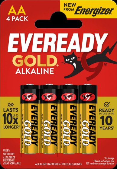 SJ11511 SJ11511 BATTERIES EVEREADY AA 4PK GOLD ALKALINE