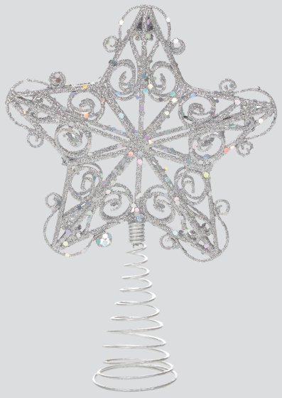 XH3710 GLITTER TREE TOP STAR  22 X 1