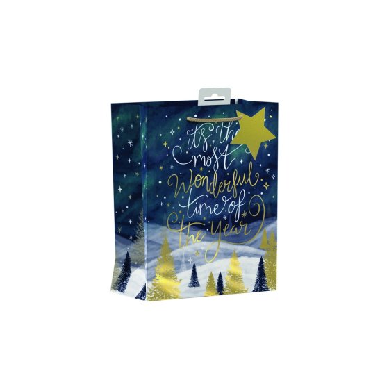 GIFT BAG MIDNIGHT CHRISTMAS M