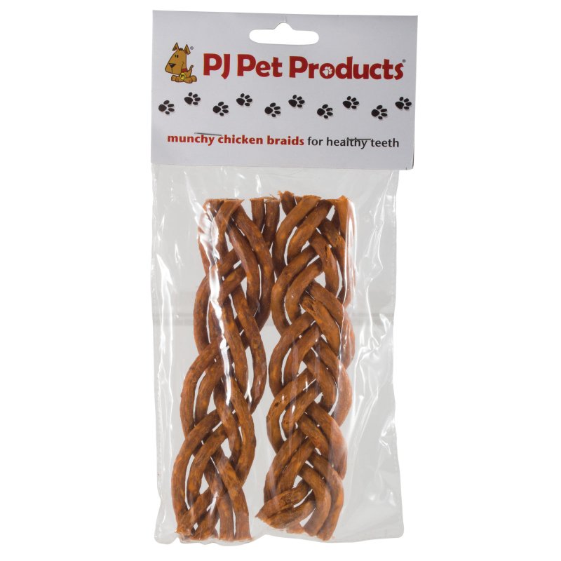 RAWHIDE CHICKEN BRAIDS DOG TREATS Williams Direct