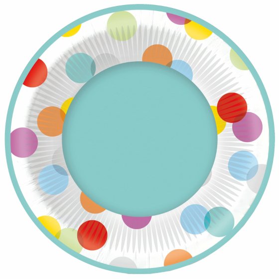 CH1610 SH11910 BOWLS PARTY 16.5CM SPOTS 8S