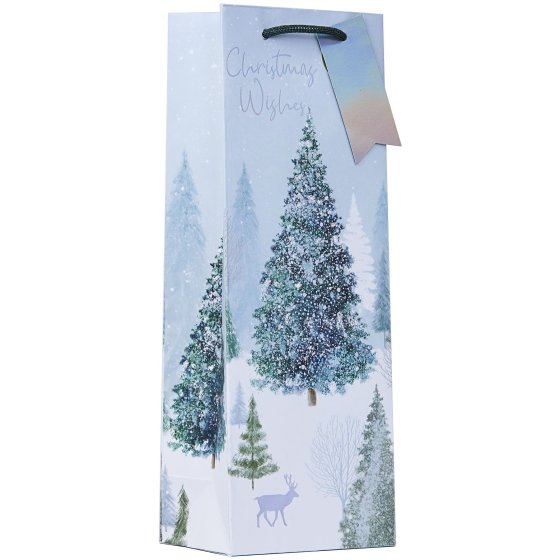 XH2313 BOTTLE BAG FROZEN FOREST