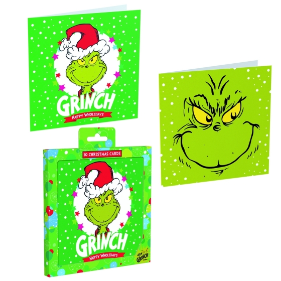 CARDS GRINCH 10PK