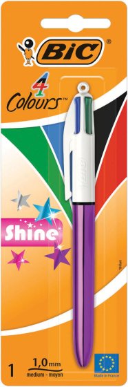 SH06814 4 COLOUR SHINE PEN CARDED