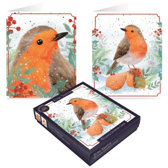 CARDS BOX 15 LUXURY ROBIN