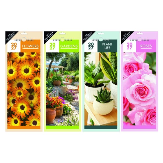DJ1204 2027 CALENDAR SLIM FLOWERS GARDENS
