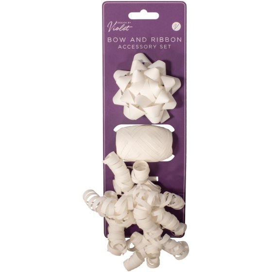 SJ14306 SJ14306 RIBBON COP AND 3 BOWS WHITE