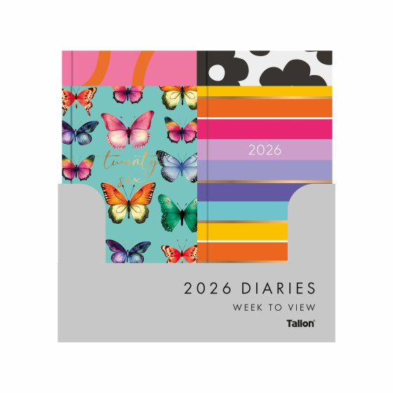 DH0402 DIARY SLIM 8 ASSORTED DESIGNS