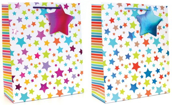 SH14524 GIFT BAG STAR MED2 DESIGNS